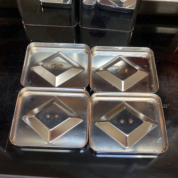 VINTAGE CHROME METAL CANISTER SET BY SIGNATURE - Picture 12 of 16